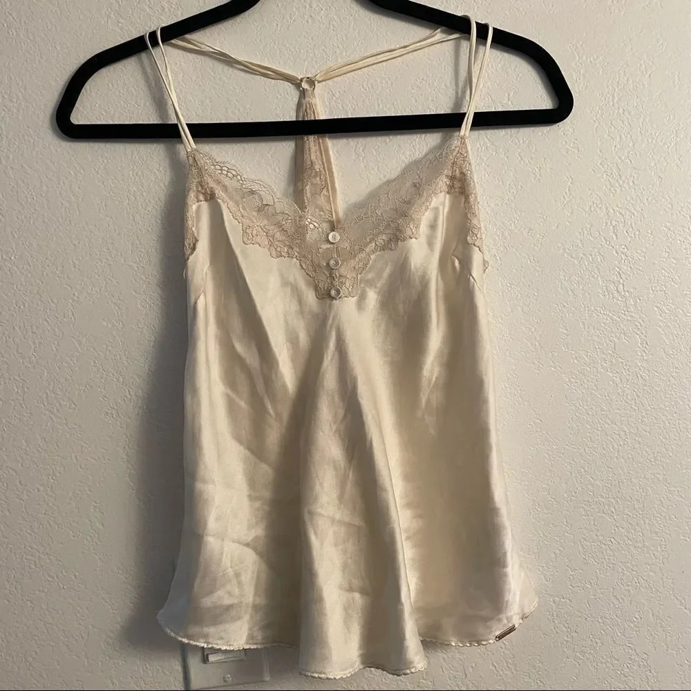 autograph clothing ivory lace trim slip top - Picture 4 of 14